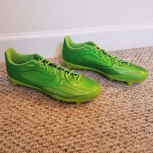 New Sz 10.5 Adidas Adizero Low Lime Green Baseball Cleats