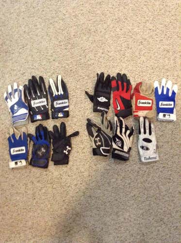 Lot of 13 Youth Batting Gloves