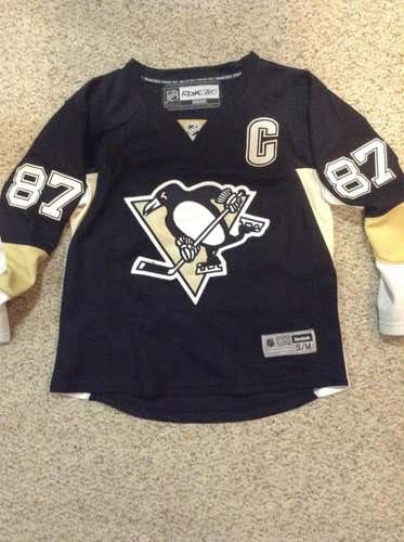 Reebok Youth Penguins Crosby Jersey Size S/M