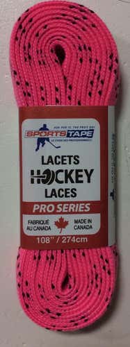 2 PACK Sports Tape Hockey Skate Laces Pink All Sizes