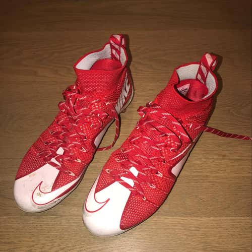 Nike Carbon V Cleats with fly nit Tech Red and White