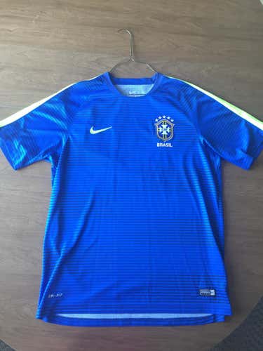Like New XL Nike Brazil Soccer Jersey Blue