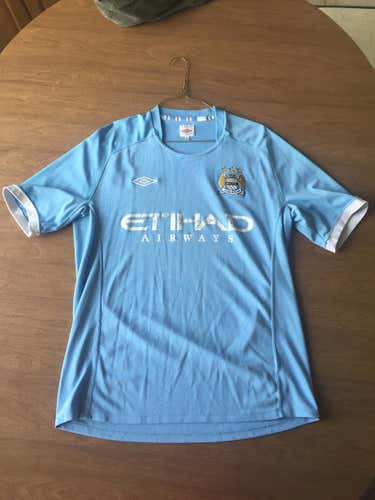 Used Umbro Manchester City Soccer Jersey Blue