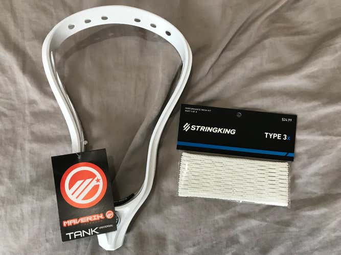 Maverik Tank Lacrosse Head - BRAND NEW WITH TAGS - FREE MESH