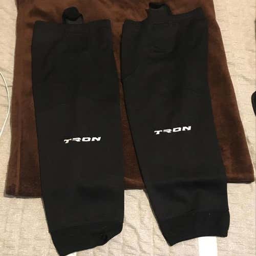 Black Hockey Socks 26” With Velcro Tabs