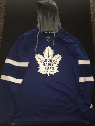 Toronto Maple Leafs Adidas Jersey Hooded Sweatshirt Medium