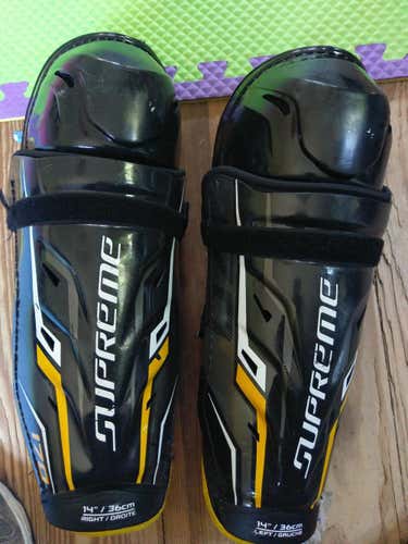 Used Bauer Supreme 170 Shin Pads Senior 14