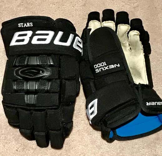 NHL PRO STOCK 14” BAUER NEXUS HOCKEY GLOVES FLEX THUMB SPANDEX GUSSETS
