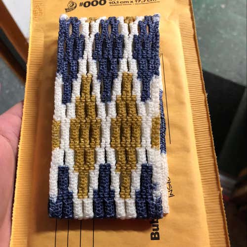 Blue And Gold Argyle Mesh
