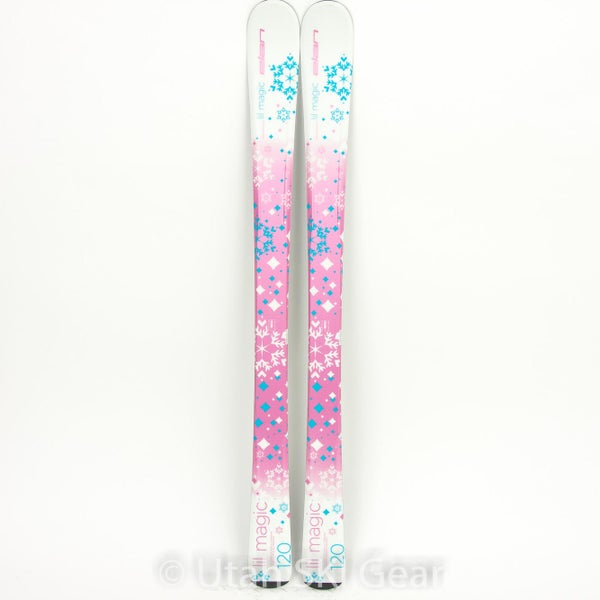 90 Elan Lil' Magic Skis 2015/16 NEW | Youth Girl's Cute Pink Snowflakes Rocker