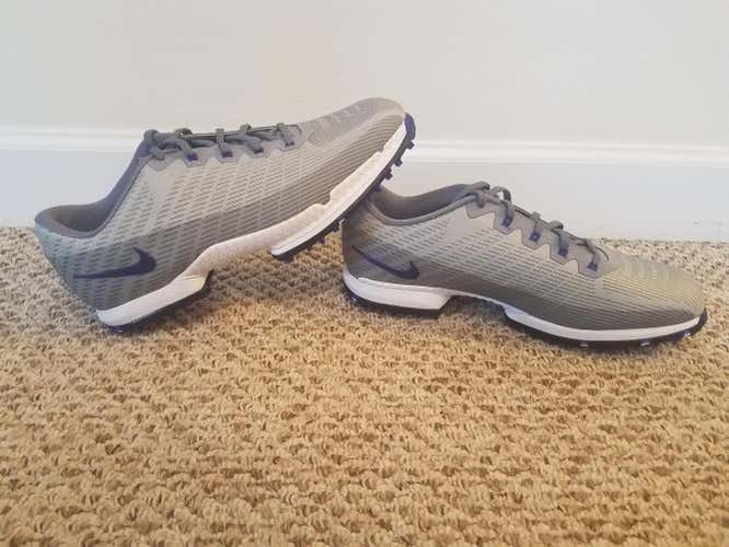 New Nike Golf Air Zoom Attack FW Men's Golf Shoes Gray Blue