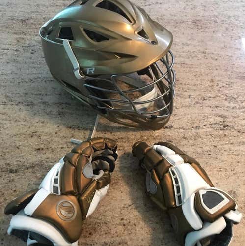 Lacrosse Helmet & Gloves