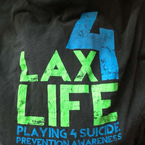 LAX 4 LIFE -‘Playing For Suicide Prevention Awareness’ T Shirt (Size: XL)