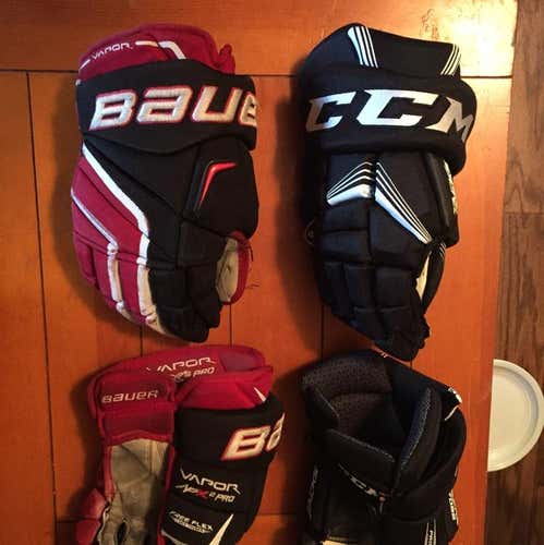 Like New CCM and Bauer Pro Stock Gloves