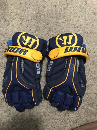 Warrior Evo Navy Blue & Athletic Gold Gloves