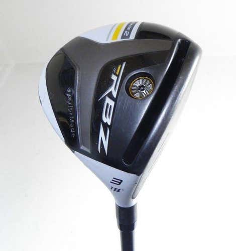 TaylorMade RBZ2 3-Wood 15* Rocketfuel 60 R-Flex Graphite RH +HC