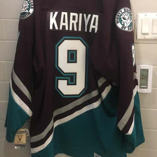 Anaheim Ducks Paul Kariya Large #9 Away Jersey