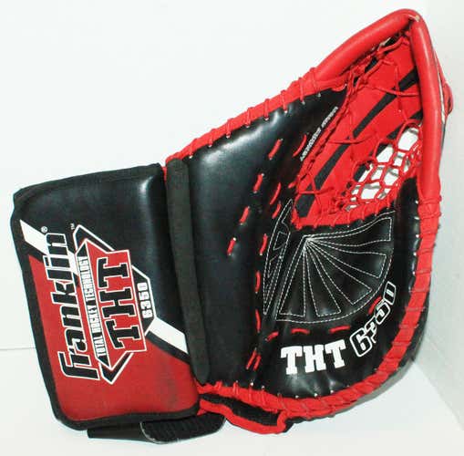 FRANKLIN THT TOTAL HOCKEY TECHNOLOGY 6350 ADULT GOALIE CATCH GOAL GLOVE USED