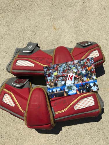 Wesley Bergs SIGNED National Championship(2015) Warrior Arm Pads
