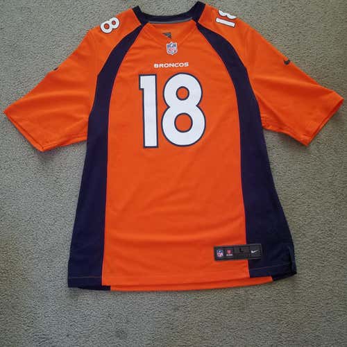 Denver Broncos NFL Players Nike Jersey Size Large Nike On Field Peyton Manning #18