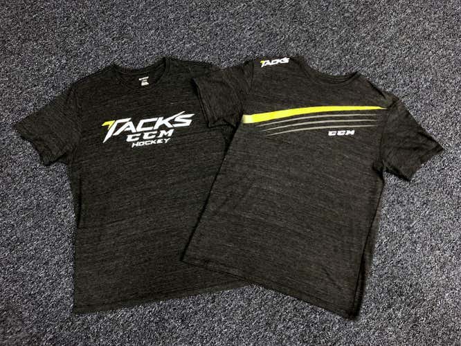 Lot of 2 New CCM Tacks Large T-Shirts