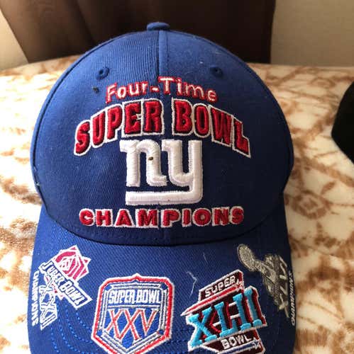 New York Giants Hat 4 Time NFL Super Bowl Champs
