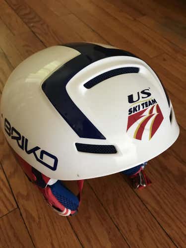 Briko USA white Slalom helmet w/ guard