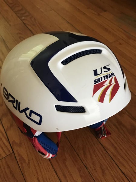 Briko USA white Slalom helmet w/ guard