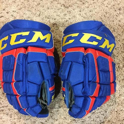 Used Pro Stock CCM AHL gloves 14’