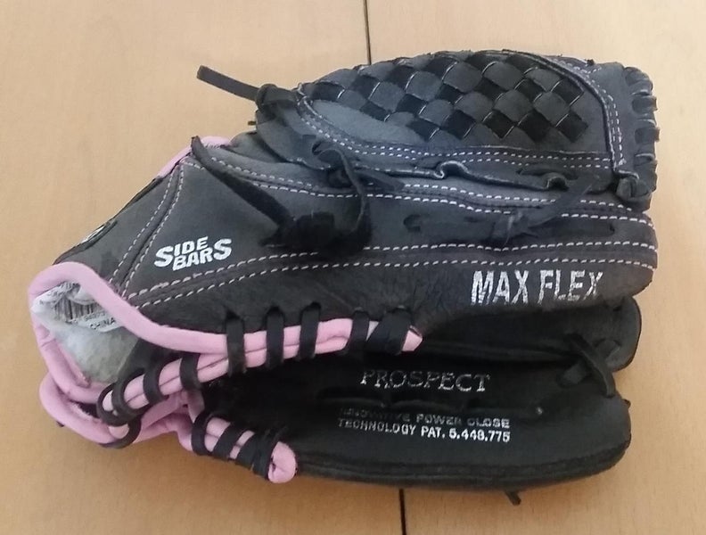 Mizuno Prospect Fastpitch Infielders Glove, 10 inch, GPP1006, Black & Pink