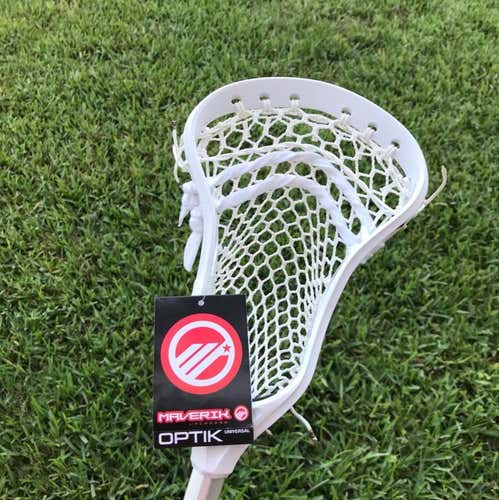 New Maverik Optik Strung With Soft Performance Mesh On A True Lacrosse Shaft