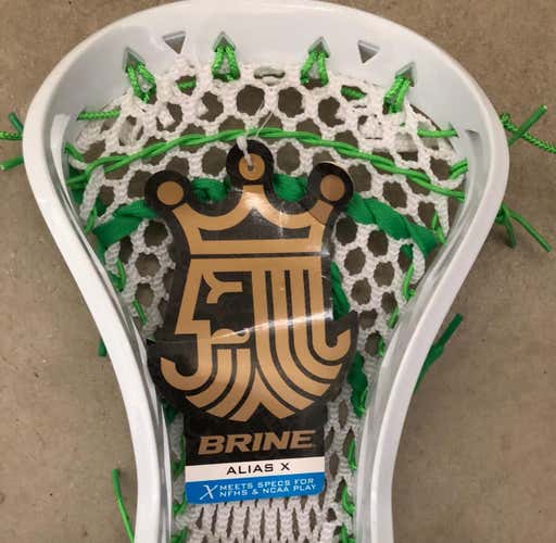 Brand New Brine Alias Strung Head(White)(Never Been Used)