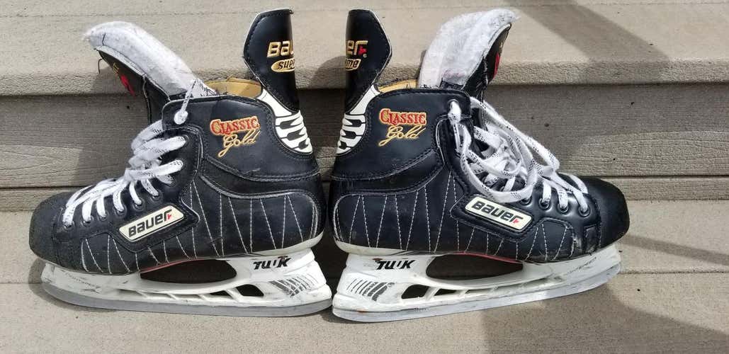 Bauer Supreme Classic Gold Skates Senior Size 8.5
