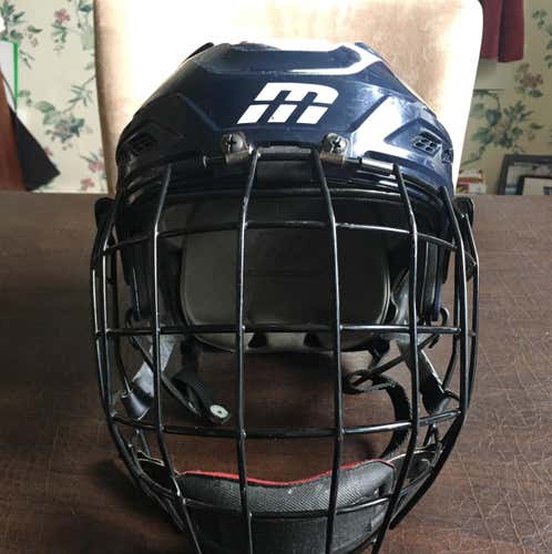 Cascade M11 Medium Navy Blue Helmet with CCM fm580 Cage