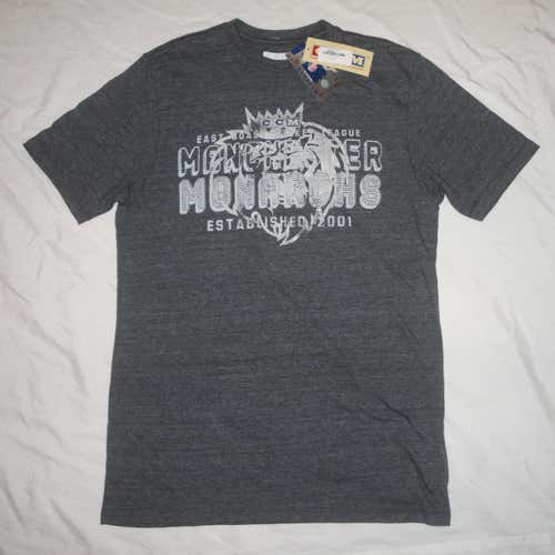 CCM MANCHESTER MONARCHS ECHL T SHIRT NEW WITH TAGS SMALL HEATHER GRAY