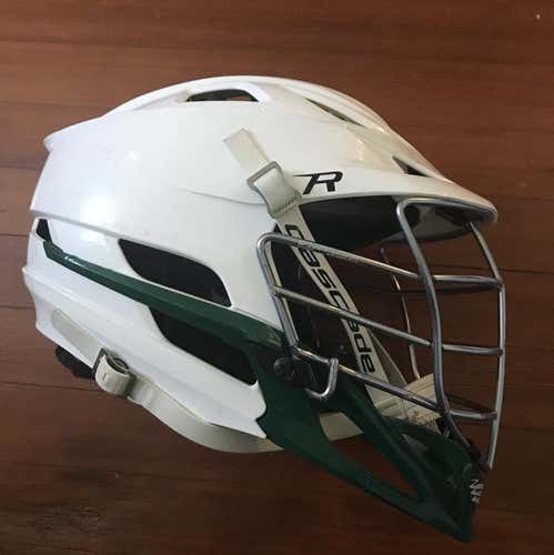 Cascade R - White Shell, Green Chin, Chrome Mask
