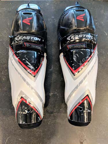 Easton Synergy 60 Shin Pads Senior 15" with extra foam added to knee
