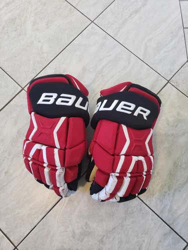 Bauer MX3 game worn Kyle Palmieri mitts, 14", great condition, poron inserts