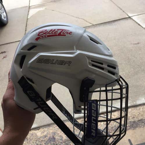 White Bauer Helmet