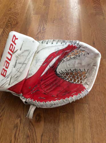 Pro Stock Bauer Reactor 6000 Goalie Glove NCAA Cornell JRZ Made In Canada