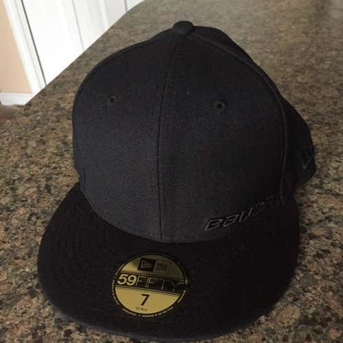 Cool 7” New Black Bauer Hat