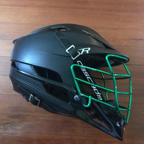Cascade R - Matte Black Shell, Chrome Green Mask