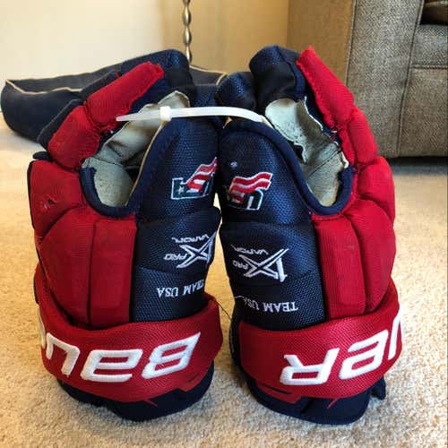 Team USA NTDP 1x Pro Gloves. 15”