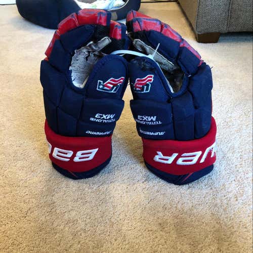 Team USA NTDP MX3 Gloves. 15” Blue