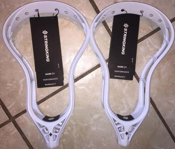 2 New StringKing Mark 2V Lacrosse Heads