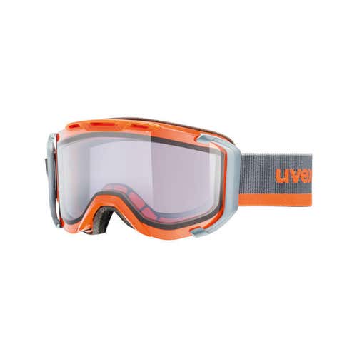Snowstrike VT by Uvex | Ski Goggles | Variotronic | Gray-Orange | Double Lens