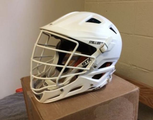 All white STX Stallion 650 Helmet