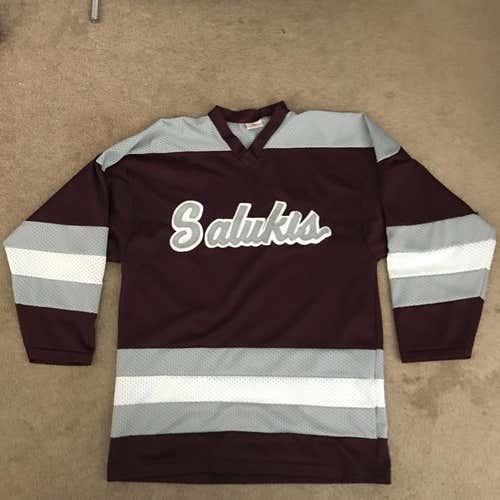K1 Salukas Maroon Hockey Jersey Embroidered Logo Large