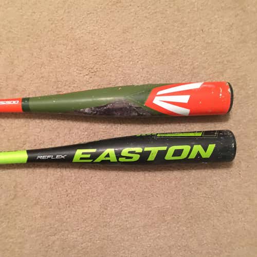 Easton Youth Baseball 2-Bats, 28/15, 27/14, -13, Models: YB15S500RT YB13RX