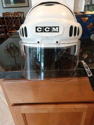 CCM Helmet with Bauer RBE 1 half shield